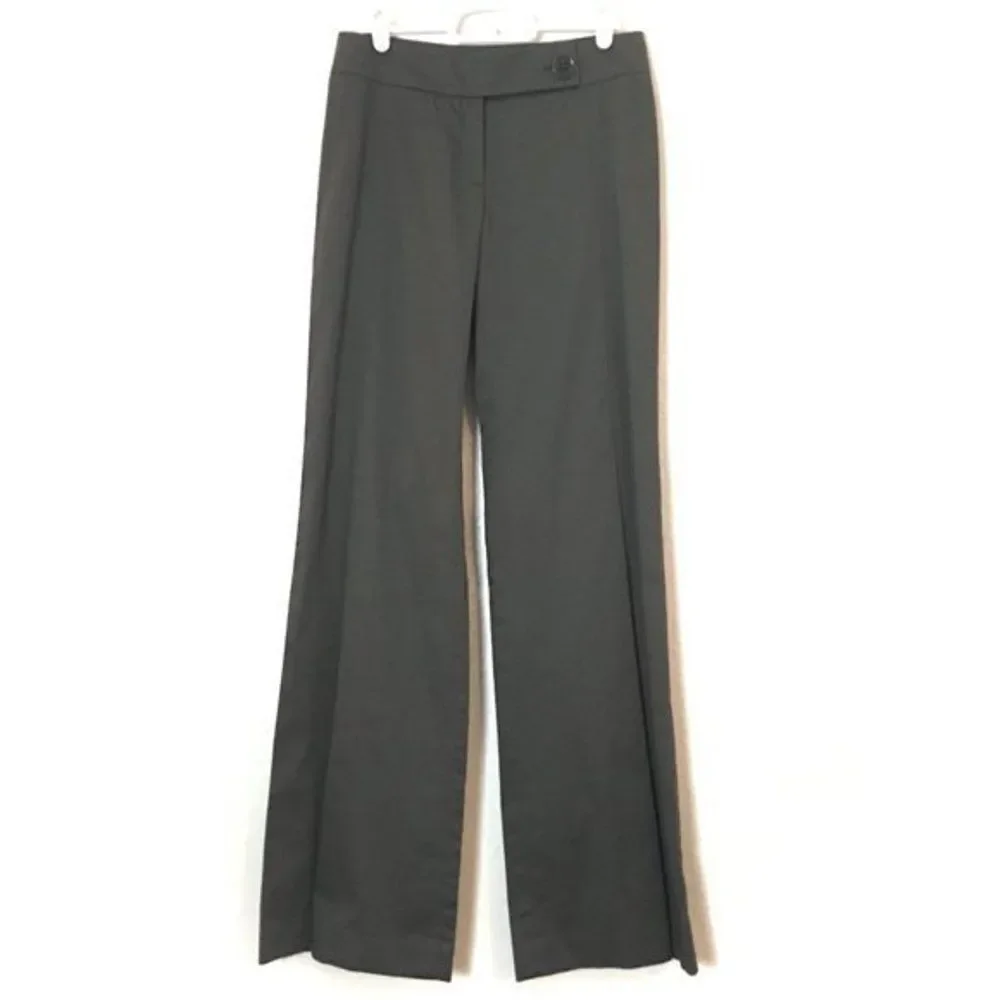 Ulla Johnson Pants Womens Size 2 28x34 Green 100% Cotton Mid Rise Flare Leg